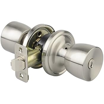 Brinks 2711-119 Bell Style Door Knob with Privacy Key for
