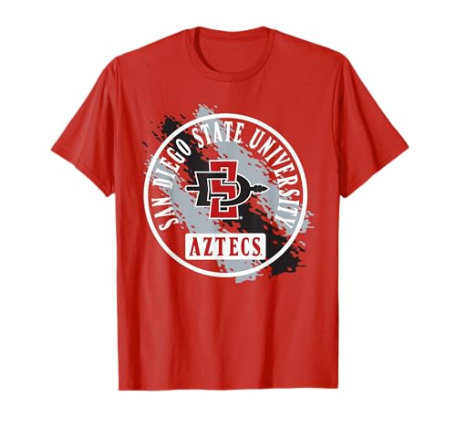San Diego State Aztecs Retro Paint Red Officially Licensed T-Shirt