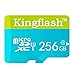 Kingflash 256GB Micro SD Card Class10 Rose Memory Card Flash Card Memory Microsd for Smartphone Tablet PC (256GB, Blue)