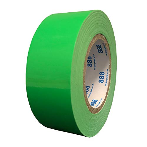 MG888 Hi-Vis Fluorescent Green Duct Tape 1.88 Inches x 60 Yards, High Visibility, Duct Tape for Crafts, DIY, Repairs, Indoor Outdoor Use, Book Repair, Must Have Garage Tool