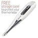 Digital Medical Oral Thermometer for Fever - Baby Kids and Adults - Accurate and Fast 10 Sec Reading - Rectal and Armpit Temperature Termometro for Infant Children and Babies with Fever Indicator