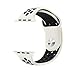 Wengerui for Apple Watch Band Series 1 Series 2 Soft Sports Silicone Bracelet Strap Wristband Replacement Watchband with Quick Release for Apple iWatch Nike Sport Band (White/Black M/L 42mm)