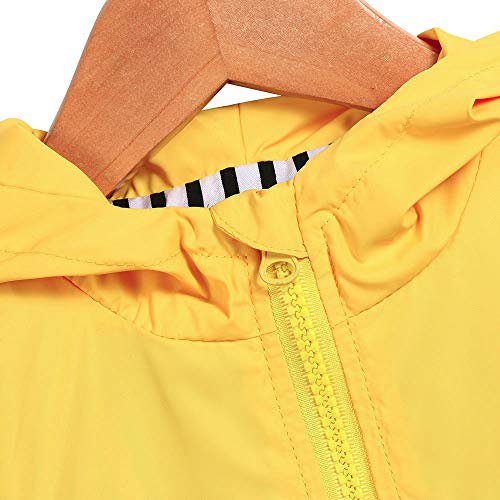 image for Birdfly Unisex Kids Animal Raincoat Cute Cartoon Jacket Hooded Zip Up 