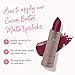 100% PURE Cocoa Butter Matte Lipstick Full Stay All Day Coverage, Lasting Moisturizing & Softening Natural Lip Color for All Skin Tones, Vegan Fruit Pigmented Winecup (Cool Toned Berry) - 0.15 oz