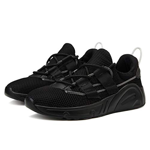 DondPO Men's Walking Athletic Shoes Comfort Casual Sneaker Cross Training Running Footwear Tennis Racquetball Indoor Black - Thumbnail 5
