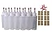 SanDaveVA Brand 4oz Plastic Squeeze Bottles Yorker Caps 12/pk Food Grade Highly Squeezable for Cake Decorating, Condiments, Paint, Crafts, Dye or Glue Long Replacement Caps Included