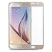 Cyxus [Full Coverage] High Definition 9H Premium Tempered Glass Screen Protector for Samsung Galaxy S6 [Edge to Edge Protection] (Gold)