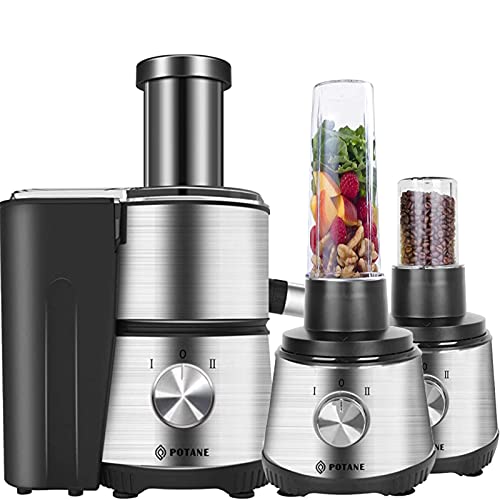 POTANE Multifunctional Juicer Machine, 3 IN 1 Centrifugal Juicer