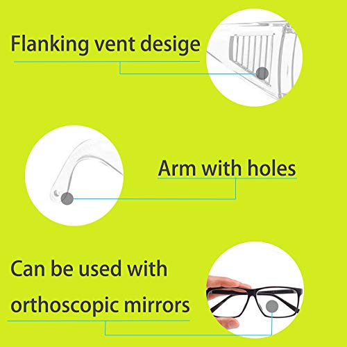 SuperMore Anti-Fog Safety Glasses Clear Lens Wide Frame Eye Protection for Construction Yard Work Lawn Mowing Laboratory Classroom Lab Chemical Splash