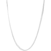 JENNY BIRD Zeina Flat Snake Chain Necklace | High Polish Gold, Lobster Clasp | Sleek, Chunky Designer Jewelry for Women