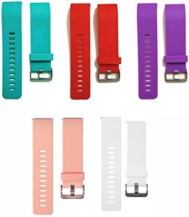 CIDETTY For Fibit Blaze Bands, Soft Silicone Replacement Watch Bands Large Small Wristbands for Fitbit Blaze Smart Watch (5 Pack - B)