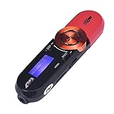 Fullkang USB LCD Screen 16GB Portable Support Flash TF Player MP3 Music FM Radio Red