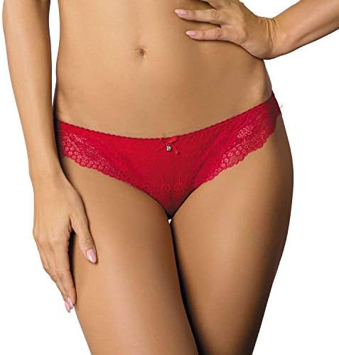 Gorteks Scarlet/F Elegant Ladies Knickers Briefs (Matching Bra, Nightdress And Garter Belt Available) - Made In EU