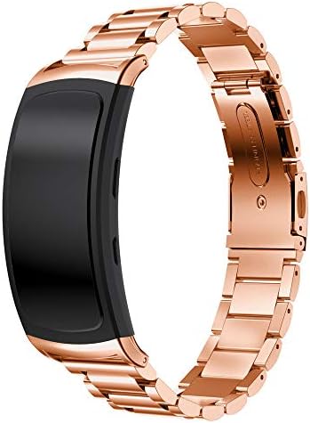 Compatible with Samsung Gear Fit 2 Pro/Fit 2 Band,Gosuper Stainless Steel Metal Replacement Smart Watch Bracelet Strap Bands for Samsung Gear Fit 2 Pro/Fit 2 SM-R360