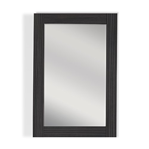 Mirrors2Go Modern Contemporary, Wall Mounted Wood Mirror Frame - Hand made in USA - Décor for Home Bathroom Vanity and Interior Design (5 Sizes, 10 Colors) ( 24x36 Hacienda Black )