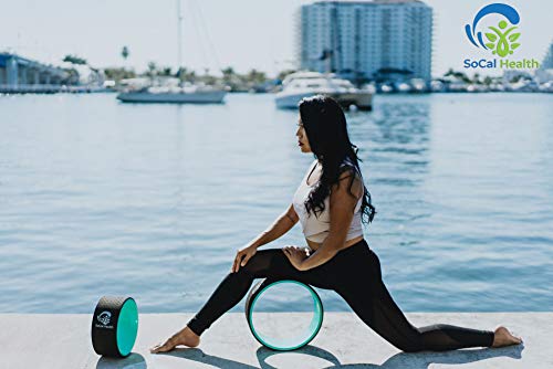 SoCal-Health-Yoga-Wheel-Set-with-Fitness-Resistance-Strap-Blocks-and-Carry-Bag-Stretching-Rollers-for-Flexibility-and-Balance-with-High-Density-Foam-Block-to-Support-and-Deepen-Poses-6-Piece-Set