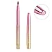 Lip Brush Retractable Tools Lip Punch Applicators Liner With Cap Makeup Brush For Lip Palette Lipstick(pink)