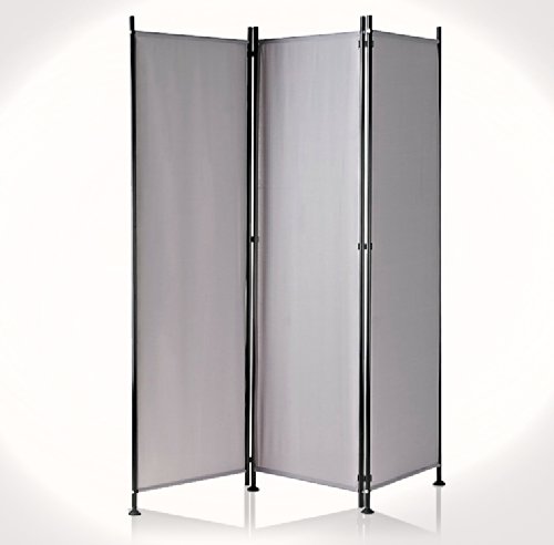 IMC Paravent Raumteiler Trennwand dunkelgrau 3-teilig - flexibel verstellbar