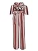 Glamaker Women's Sexy Off Shoulder 2 Pieces Outfits Jumpsuit Crop Tops and Pants Set M 4/6 Striped 3
