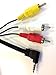 CyberTech Audio/Video AV 3.5mm to 3-RCA 5ft Composite Cable for JVC Camcorders