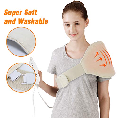 Tech Love Waist Heating pad for Lower Back Pain, Shoulder, Leg, Stomach Cramp Relief with Elastic Bands, Gel Pack for Hot or Cold Therapy, Mutifuctional, Reusable, Portable Heat Wrap, Off-White