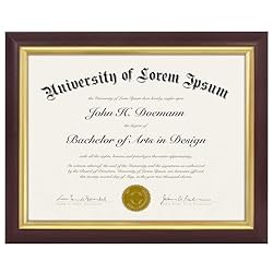 Americanflat Ornate 8.5x11 Diploma Frame in