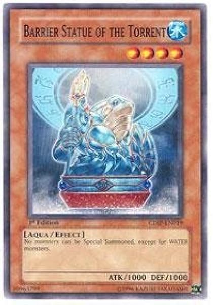 Amazon Com Yu Gi Oh Barrier Statue Of The Torrent Cdip En019 Cyberdark Impact 1st Edition Common Toys Games