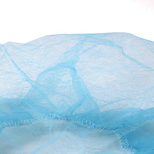 OKEKON Disposable Bouffant Caps Non-woven Dust Cap Hair Net,Elastic Hats Latex Free Great For: Labs, Industry, Food Service, Hospitals With Lightweight & Breathable One Size Fits Most,100Pcs Blue - Thumbnail 2