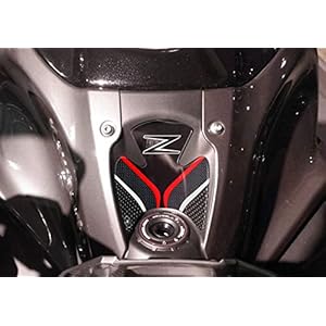 3D-lijm in gelbescherming, sleutelontstekingsontsteking compatibel met Kawasaki Z900 Graphic Carbon Look met grijze en…