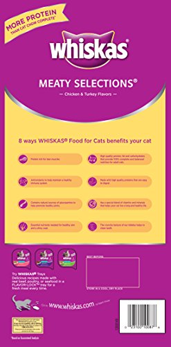 Whiskas Meaty Selections Chicken And Turkey Flavors Dry Cat Food 6 Pounds (Discontinued By Manufacturer)