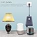 Wifi Outdoor Smart Plug/Outlet Switch 3 Sockets/Wireless Remote Control/That work with Google Home,Echo,Alexa/Waterproof/Light/Pool Timer by Phone/Mini Enabled Receptacle Smart Life Qioase