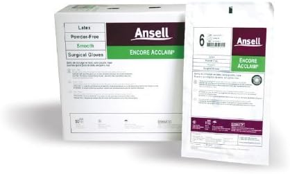 Encore Acclaim Latex Powder-Free Surgical Gloves by Ansell ( GLOVE, SURGICAL, LTX, ENCORE, ACCLAIM, PF, 6.5 ) 50 Pair / box