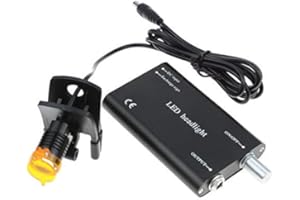 Aries Outlets Plastic Clip Headlamp for Binocular Loupe with Bag (Black）