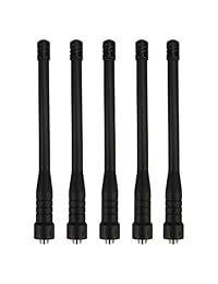 Retevis HA01 Antena de radio bidireccional SMA-F Hembra 5.5-18.5 '' Antena de banda de doble ganancia VHF / UHF de alta ganancia para Retevis H-777 RT-5R H-777S Baofeng BF-888S UV-5R Walkie Talkies (5 unidades )