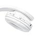 Over-ear Headphones, YOOHOG Wireless Bluetooth Earphones with Microphone, Foldable Headphones with 3.5mm Audio Cable for IOS and Android Smartphones (White)