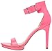 Calvin Klein Women's Vivian Fluorescent Patent Platform Sandal