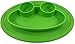 Round Silicone Frog Suction Placemat for Children, Kids, Toddlers, Babies Highchair Feeding Tray or Kitchen Dining Table with Built in Plate and Bowl, Comes with Travel Bag by Salbree, Green
