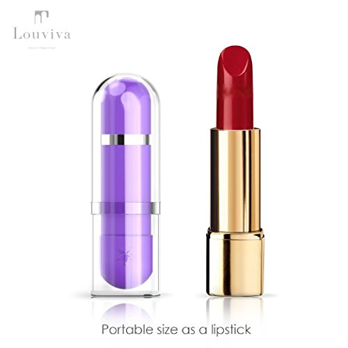 Portable Louviva Mini Luxury Massager with 7 Speed Vibration ,Elegant Lipstick Shape Vibes for Women (Purple)