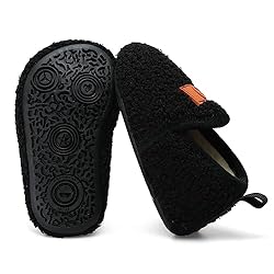 L-RUN Black Kids Slippers for Girls/Boys Indoor
