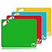 Extra Thick Flexible Plastic Kitchen Cutting Board Mats Set, Set of 4 Colored Mats With Food Icons & Easy-Grip Handles, BPA-Free, Non-Porous, Dishwasher Safe By Olivivi