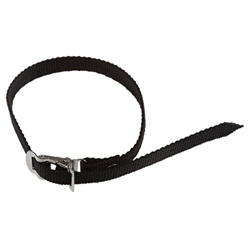 SODIAL(R)2 Road/Mountain Bike Pedal Replacement Cycle Toe Straps Black Nylon Security Fit