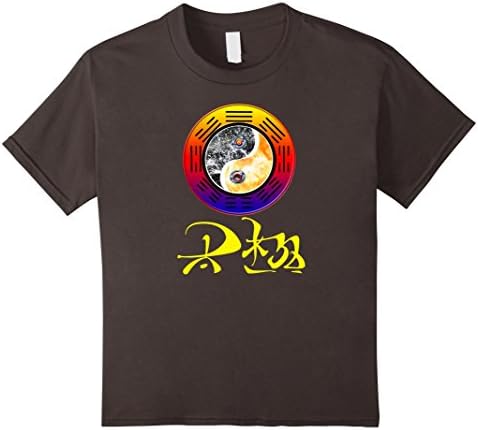 Kids Tai Chi Yin and Yang T-Shirt 12 Asphalt