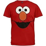 Sesame Street Elmo Face RED Men T-Shirt Medium