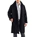 Alpine Swiss Zach Mens Wool Trench Coat Knee Length Overcoat Black Lrg