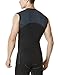 TM-MUA75-BKH_Medium Tesla Men's Mesh-Back Panel R Neck Sleeveless Muscle Tank Compression Baselayer MUA75