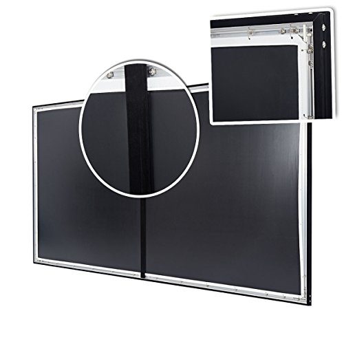 Excelvan Projector Screen 7 Pieces velvet Fixed Frame Active Shutter 3D 4K HD Ultra Ready 1.2 Gain For Home Theater Home Cinema (100 Inch 16:9) - Thumbnail 6