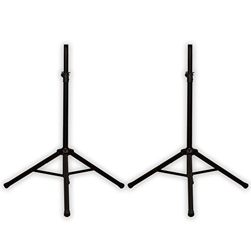 Podium Pro SS1 PA DJ Karaoke Band Steel Speaker Stand Pair Telescoping SS1-PR