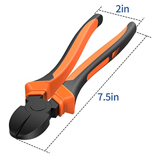 BOENFU Wire Cutters Heavy Duty Side Cutters Dikes Pliers 7.5in Diagonal