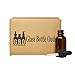 (12 Pack) 1 oz. Amber Boston Round with Black Glass Dropper