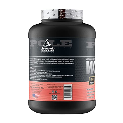 Pole Nutrition Whey Protein Powder, 76 Servings, 2268g (Banana)
